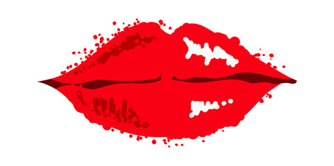 Red Lips Vector illustration