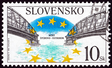 Postage stamp Slovakia 2001 Maria Valeria bridge