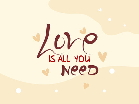 Love is all you need background stock illustration