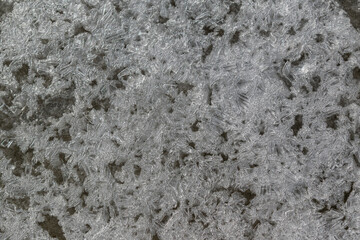 Porous ice. Large crystals of frozen water.