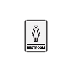 Toilet icon great for any use. WC Toilet Restroom Lavatory Women