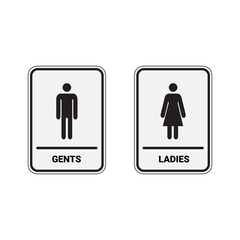 Toilet icon great for any use. WC Toilet Gents and Ladies Sign