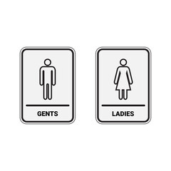 Toilet icon great for any use. WC Toilet Gents and Ladies Sign