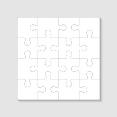 Various sizes puzzle. Vector Illustration icon