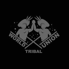 World Tribal Union Logo Design Vector