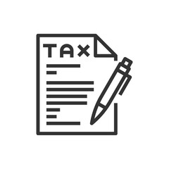 Document tax icon vector illustration .