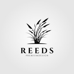 vintage reeds logo vector symbol illustration design