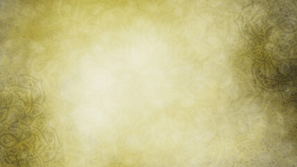 Soft grey and yellow mandala background- colors of the year 2021