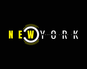 Vector illustration of New York type typography graphics, perfect for the design of t-shirts, clothes, hoodies, etc. - obrazy, fototapety, plakaty