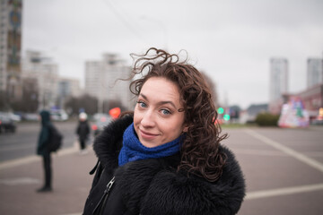 Fototapeta premium Beautiful girl portrait outdoors