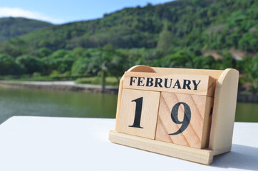 February 19, Cover natural background for your business