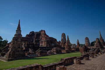 Wat Mahathat Ayuttaya at Ayutthaya Historical Park covers the ruins of the old city of Ayutthaya Province