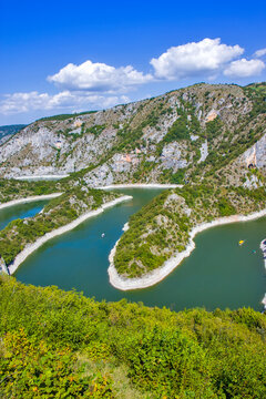 Meanders of the river Uvac in Serbia