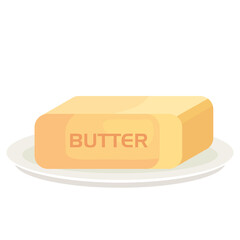 fresh butter block in dish icon vector illustration design