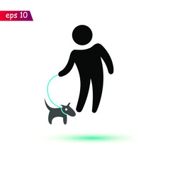 icon of the person leading his dog