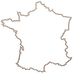 Naklejka premium Contour carte de France