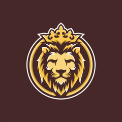 Luxury Golden Royal Lion King logo design inspiration
