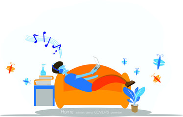 Working at home to prevent COVID-19 outbreaks with vector technology.