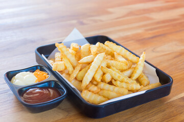 french fries with ketchup
