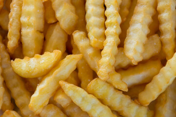 french fries on white background