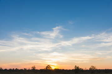 sunrise over the city