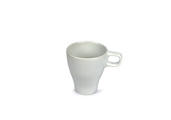 white cup isolated on white