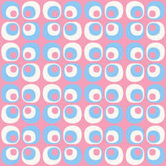 Flat Abstract Seamless Pattern In Retro Style To Decorate Any Surfaces.