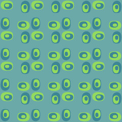 Flat Abstract Seamless Pattern In Retro Style To Decorate Any Surfaces.