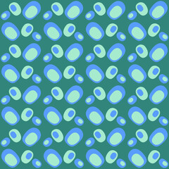 Flat Abstract Seamless Pattern In Retro Style To Decorate Any Surfaces.