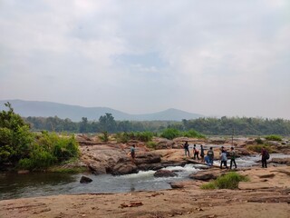 beautiful landscape view with beautiful sky