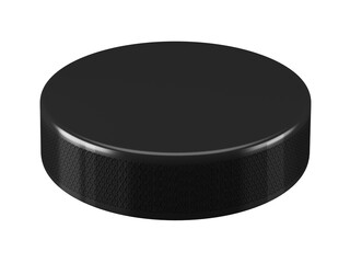 Sports Ice Hockey Puck. Isolated on white background. 3D illustration