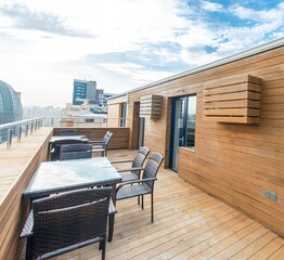 Terrace cafe on top floor