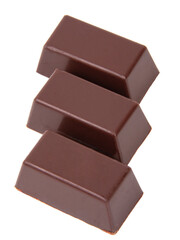 Milk chocolate sweet isolated on the white