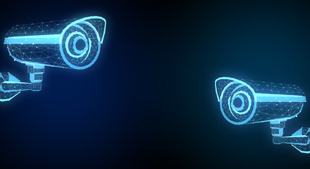 Two polygonal security camera