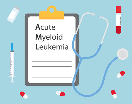 Acute Myeloid Leukemia medical concept- vector illustration
