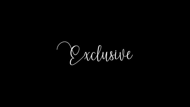 Exclusive Animated Appearance Ripple Effect White Color Cursive Text on Black Background
