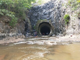 water flowing into the water