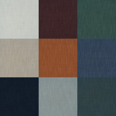 Natural cloth background collection, 3D render illustration