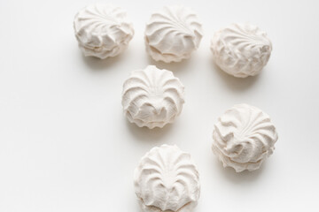white marshmallow on white background