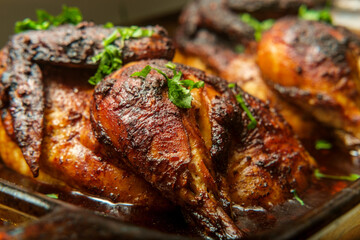 Cooking Peruvian Halved Chicken © Ezume Images