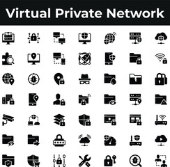 Virtual private network VPN security icon