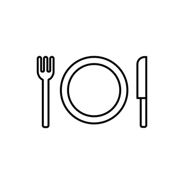 tableware icon element of restaurant icon for mobile concept and web apps. Thin line tableware icon can be used for web and mobile. Premium icon on white background