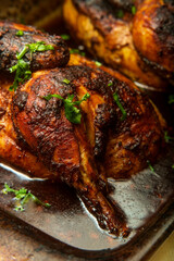 Cooking Peruvian Halved Chicken