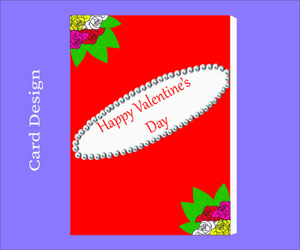 Valentine's card design vector