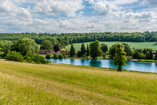 A view of the River Chess near Latimer, UK.