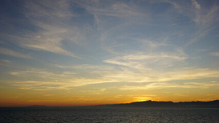 amazing sunset near the sea