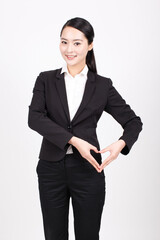 A young business woman in a suit 