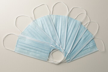 Respiratory masks on the background. Protective medical mask. Coronavirus protection concept.