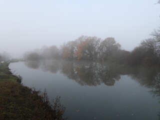 misty morning on the river