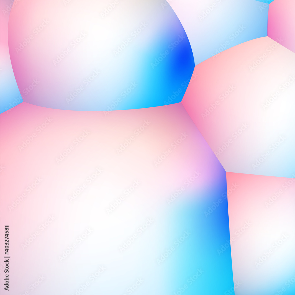 Aufkleber abstract background with pearlescent soft bubbles balls